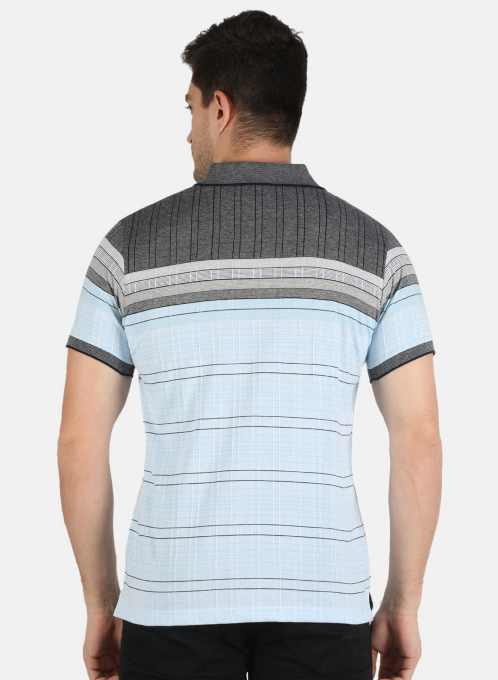 Men Blue Stripe T-Shirt