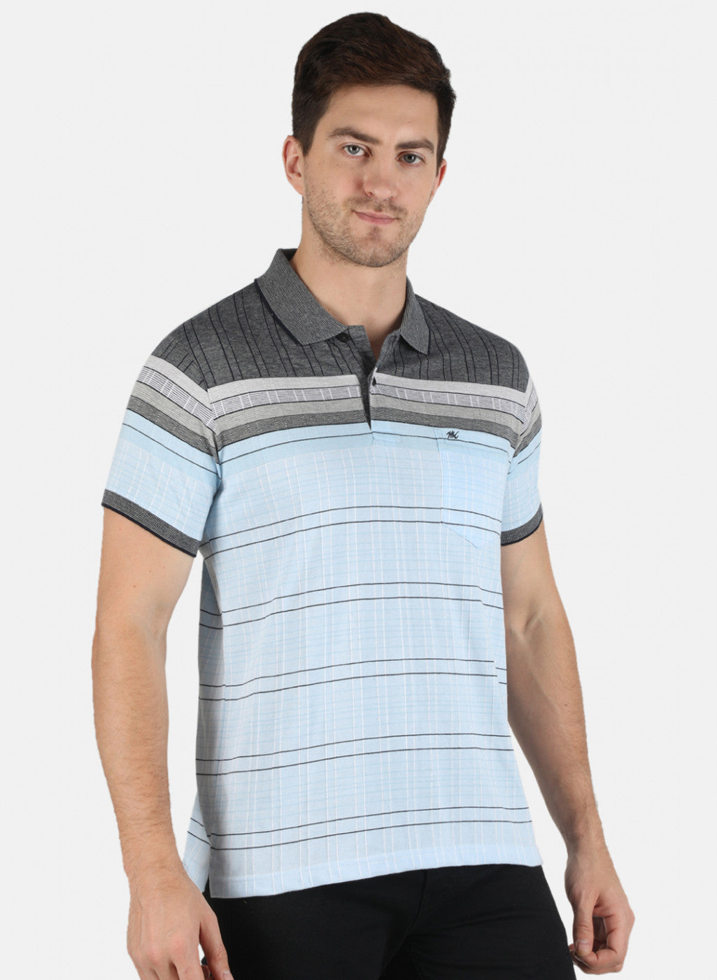 Men Blue Stripe T-Shirt