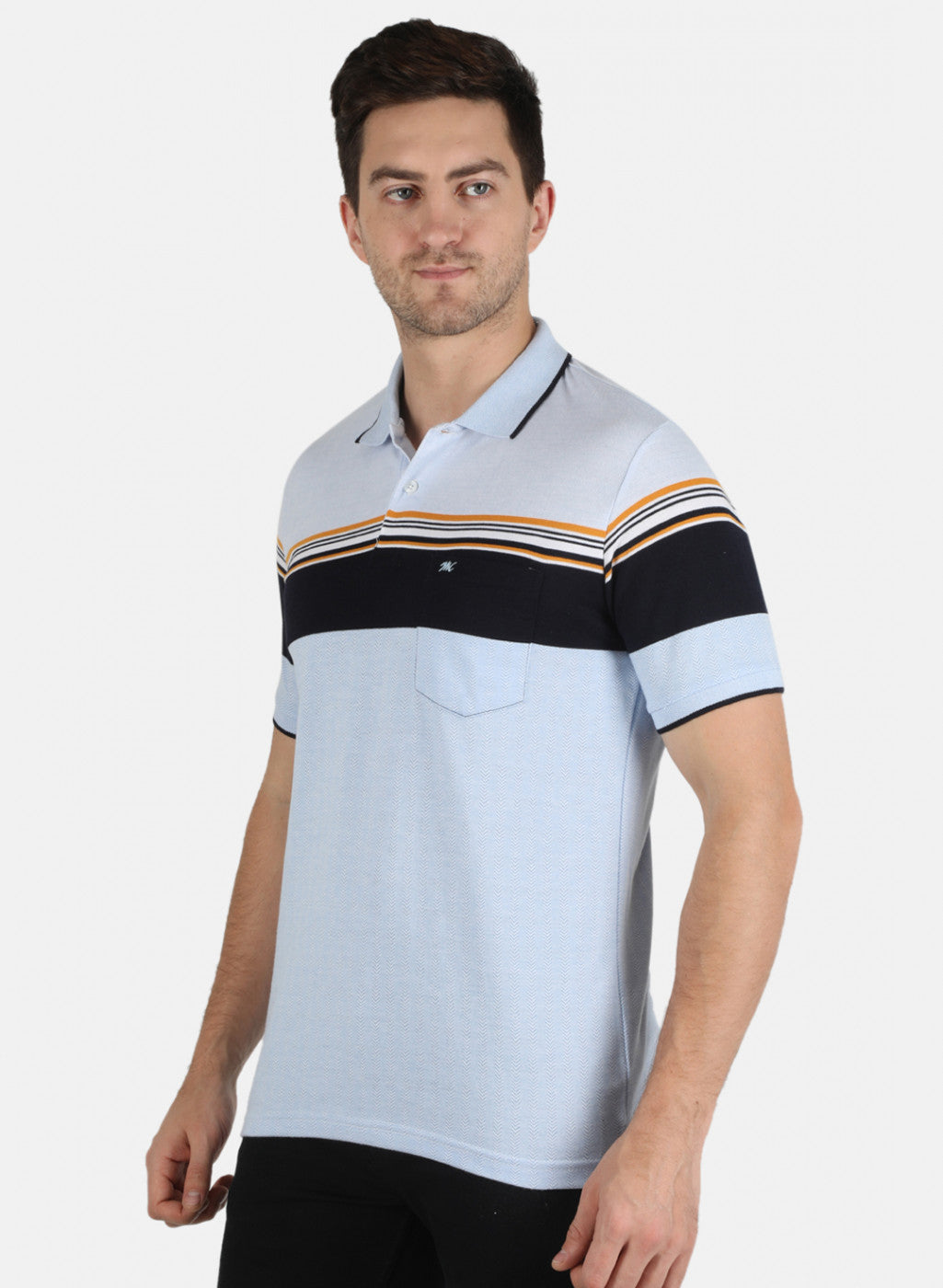 Men Blue Stripe T-Shirt