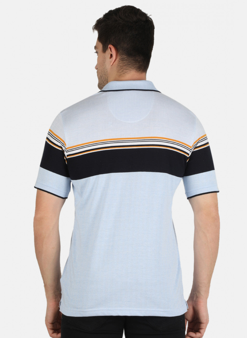 Men Blue Stripe T-Shirt