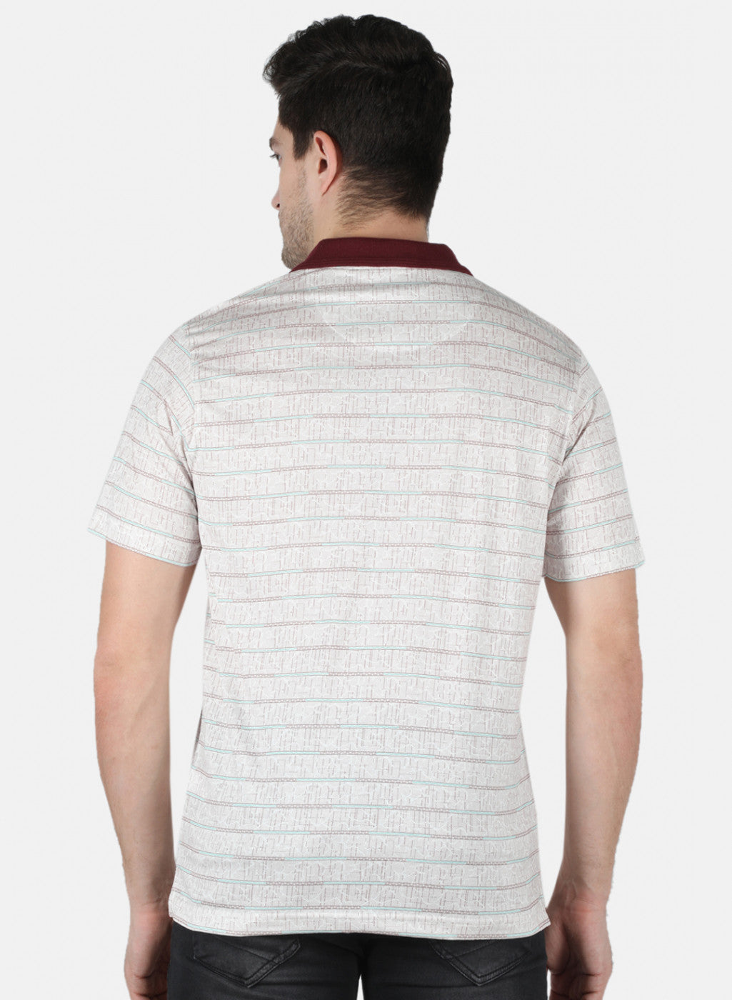 Men Maroon Stripe T-Shirt