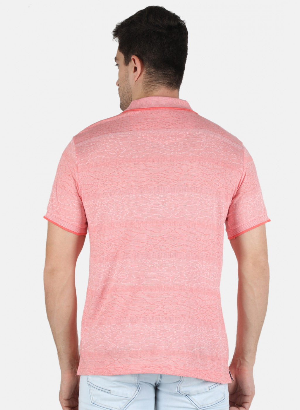Men Orange Stripe T-Shirt