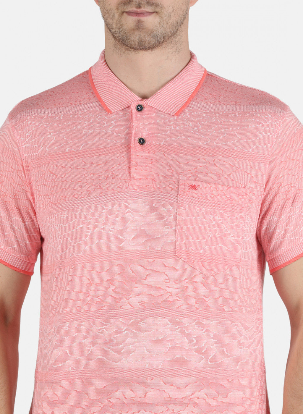 Men Orange Stripe T-Shirt