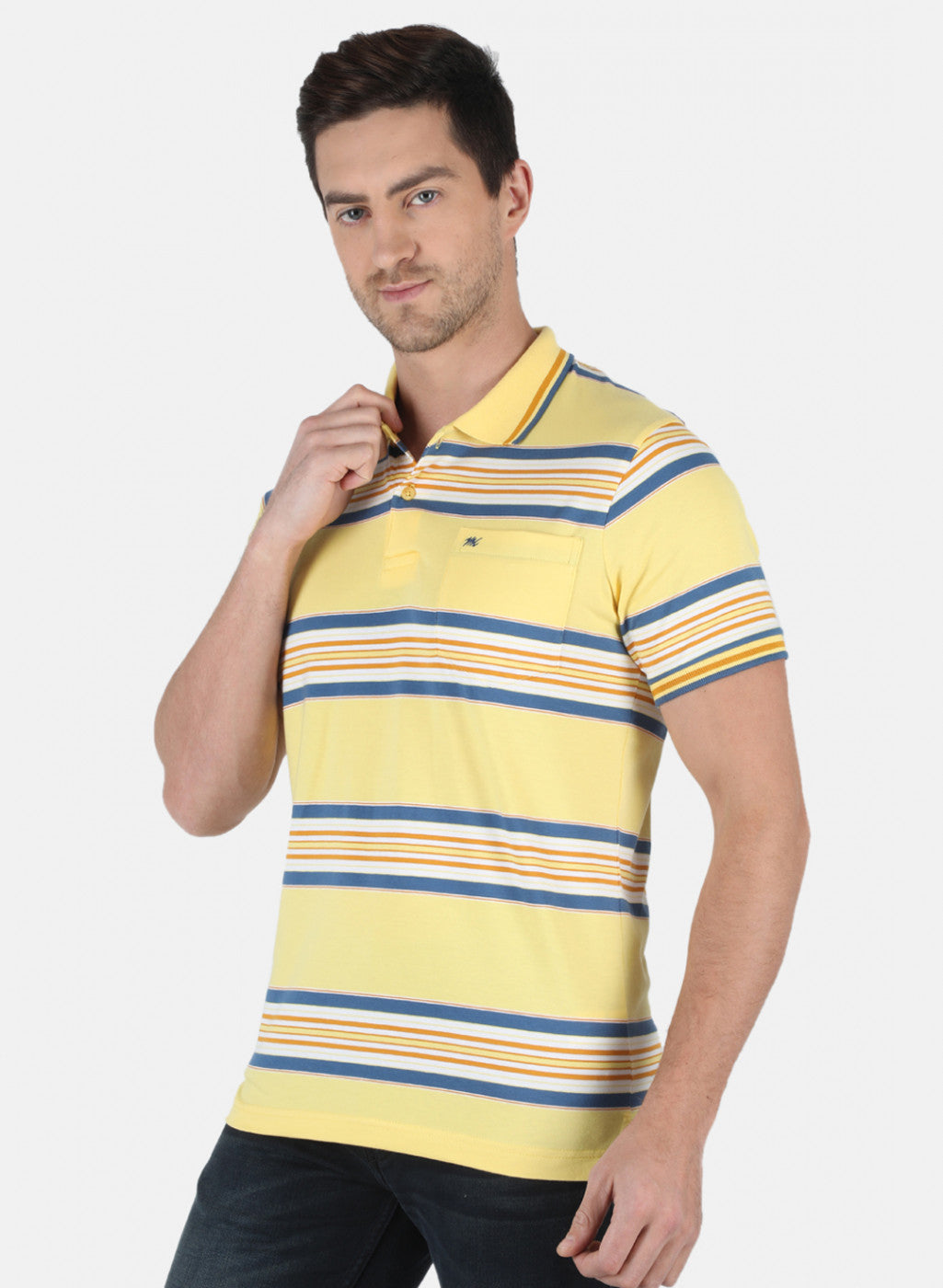 Men Yellow Stripe T-Shirt