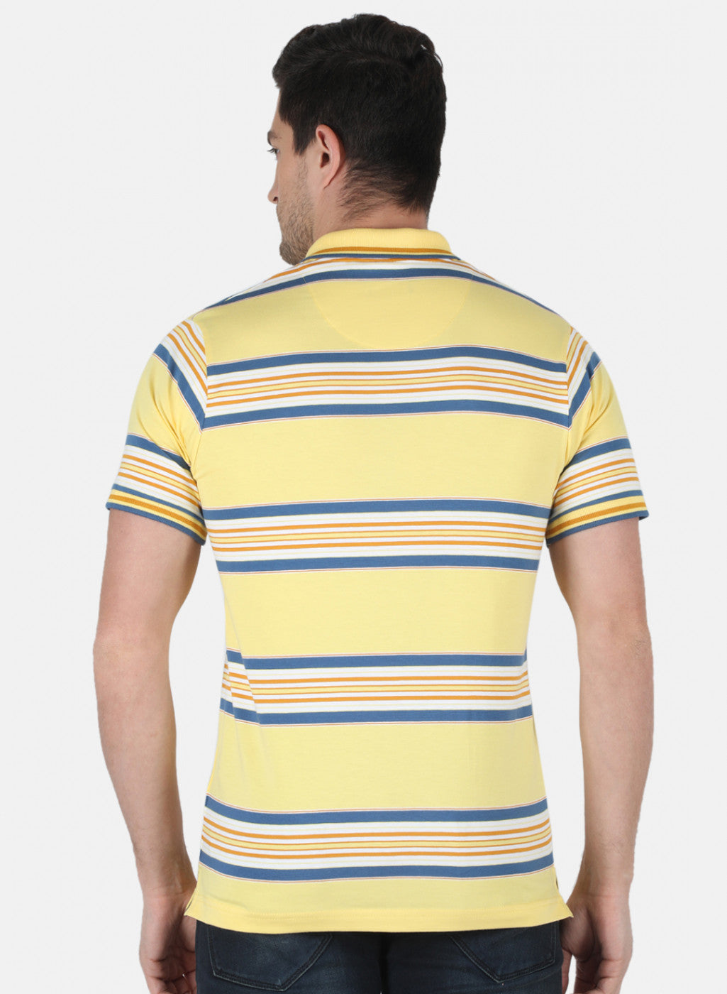Men Yellow Stripe T-Shirt