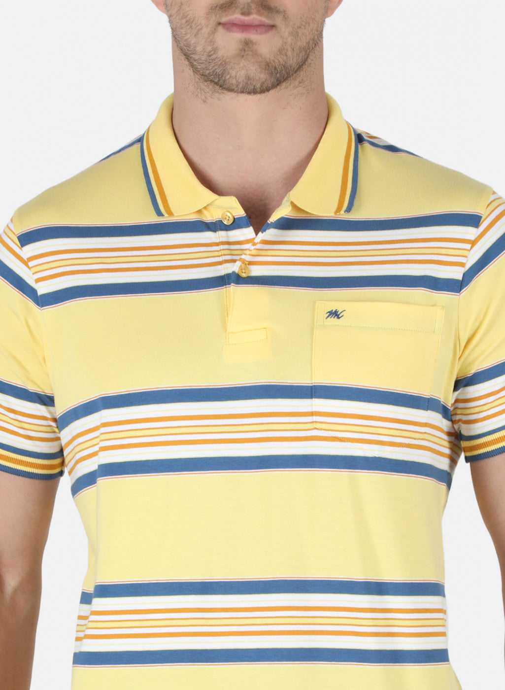 Men Yellow Stripe T-Shirt