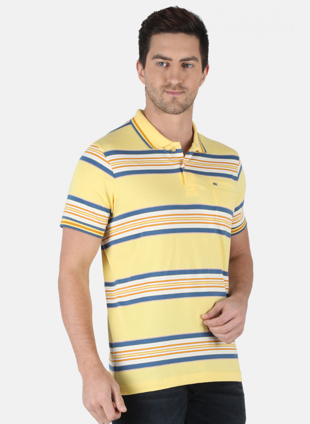 Men Yellow Stripe T-Shirt