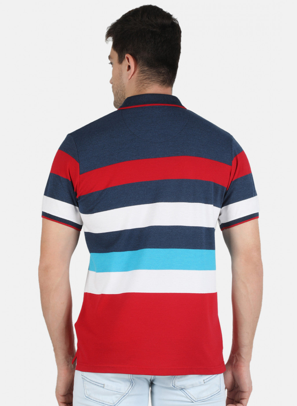 Men Blue Stripe T-Shirt