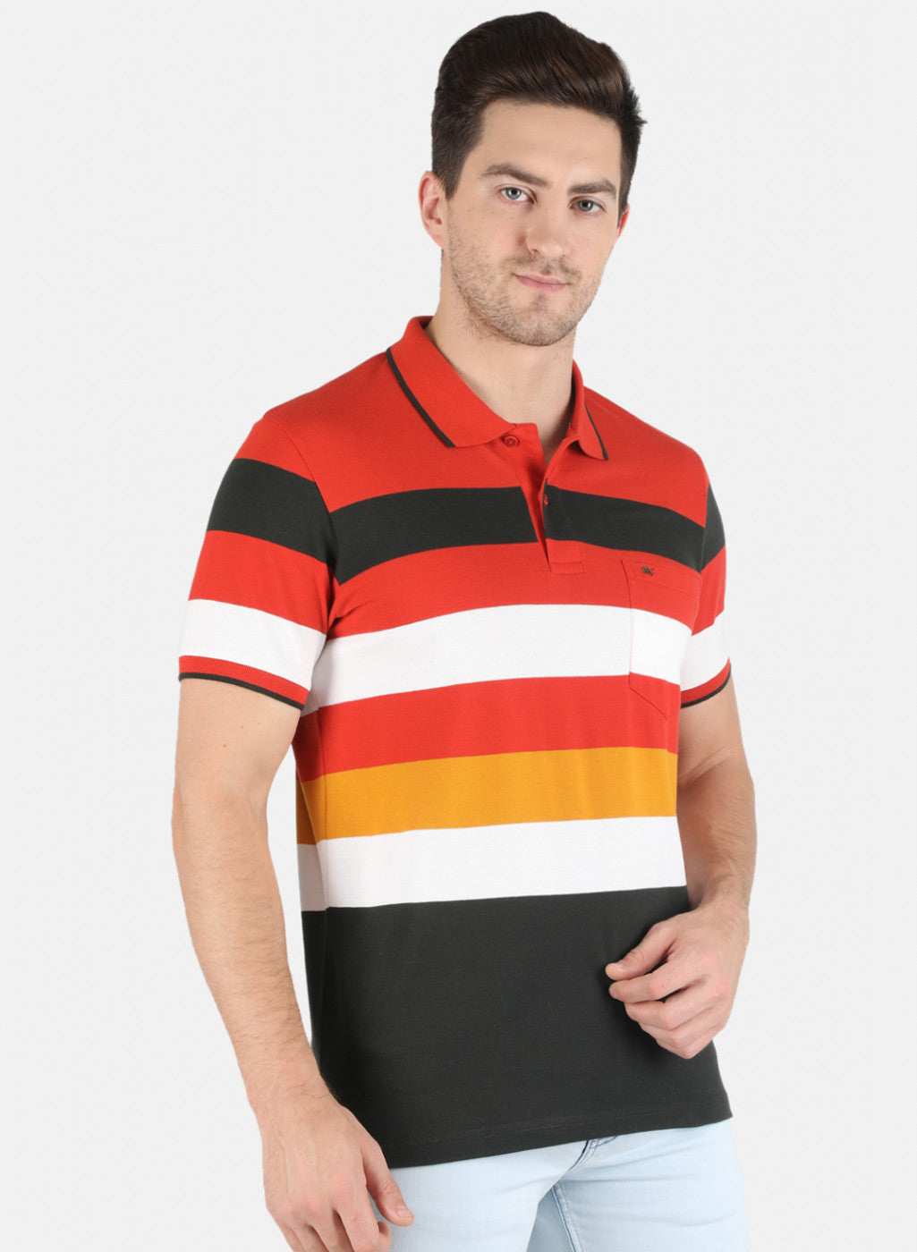 Men Multicolor Stripe T-Shirt