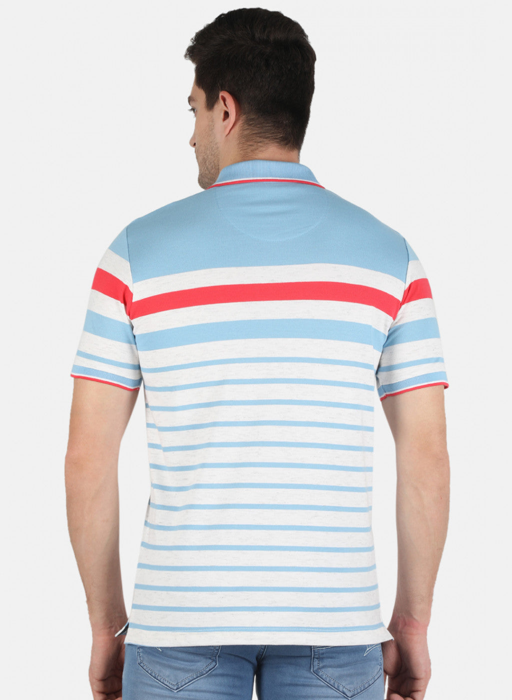 Men Blue Stripe T-Shirt