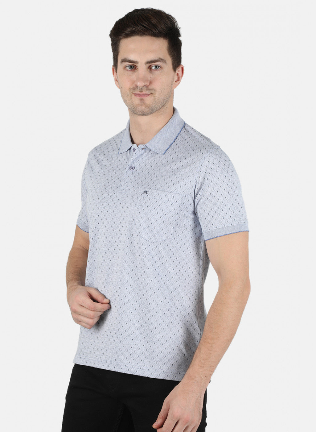 Men Light Blue Printed T-Shirt