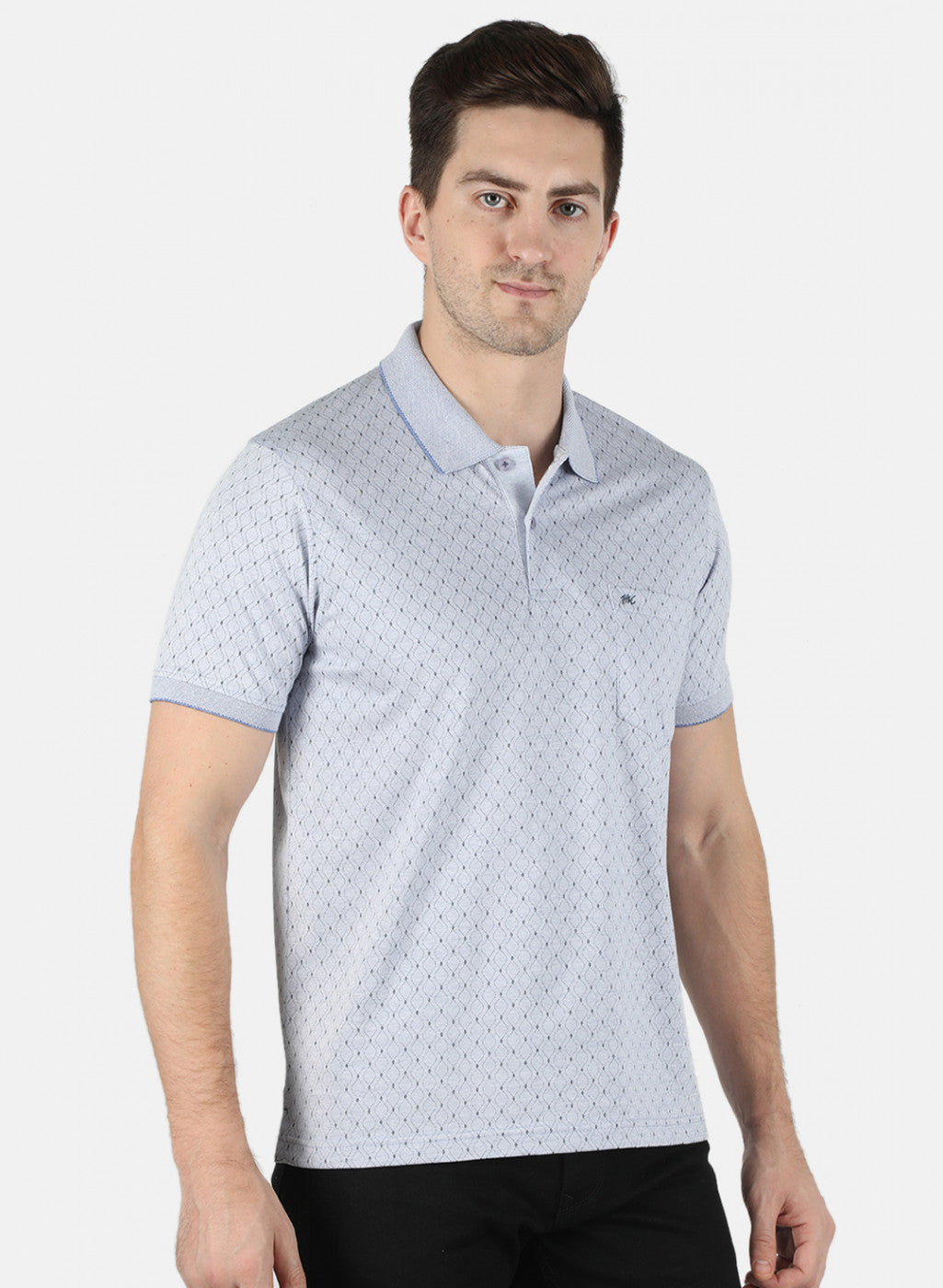 Men Light Blue Printed T-Shirt