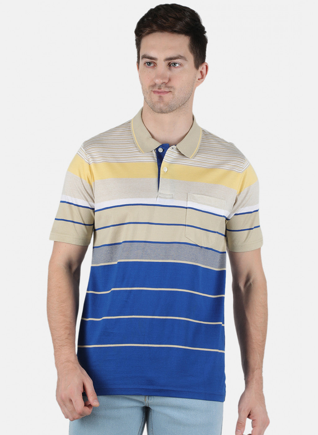 Men Yellow Stripe T-Shirt