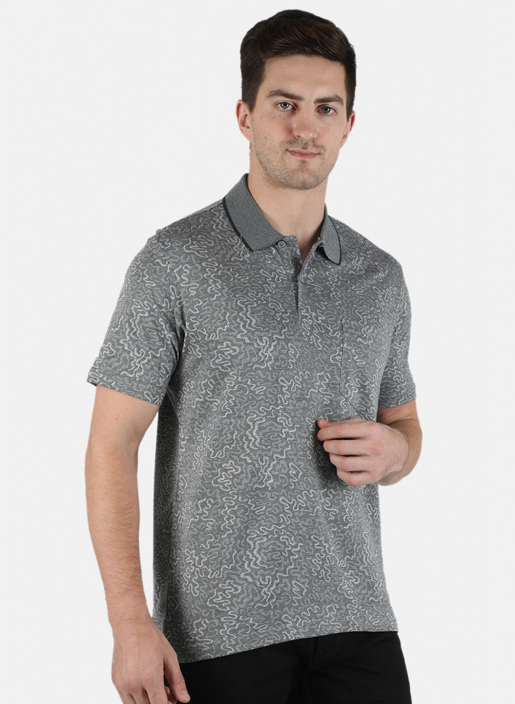 Men Green Stripe T-Shirt