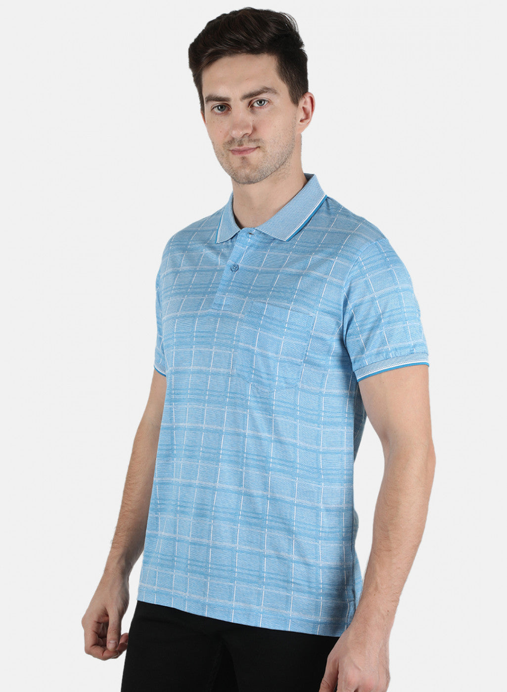Men Blue Stripe T-Shirt