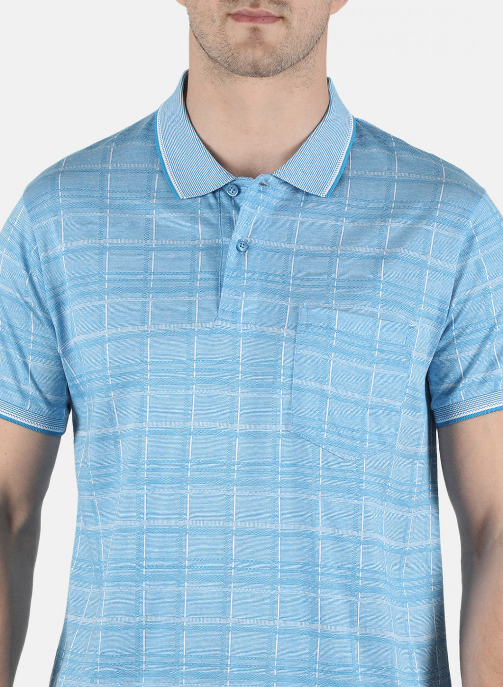 Men Blue Stripe T-Shirt