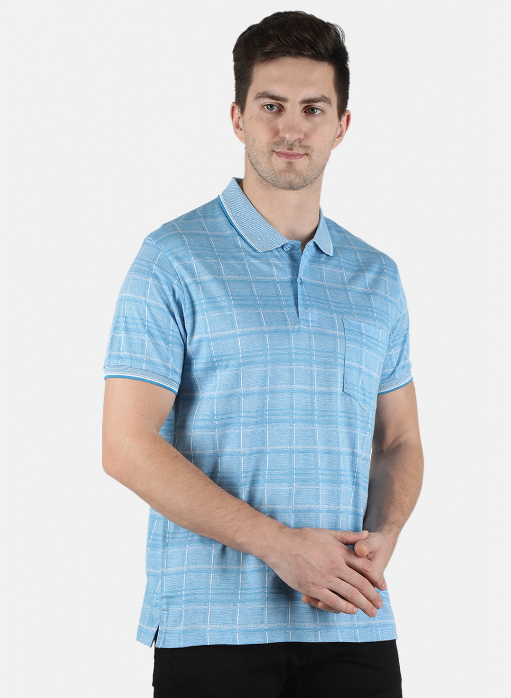 Men Blue Stripe T-Shirt