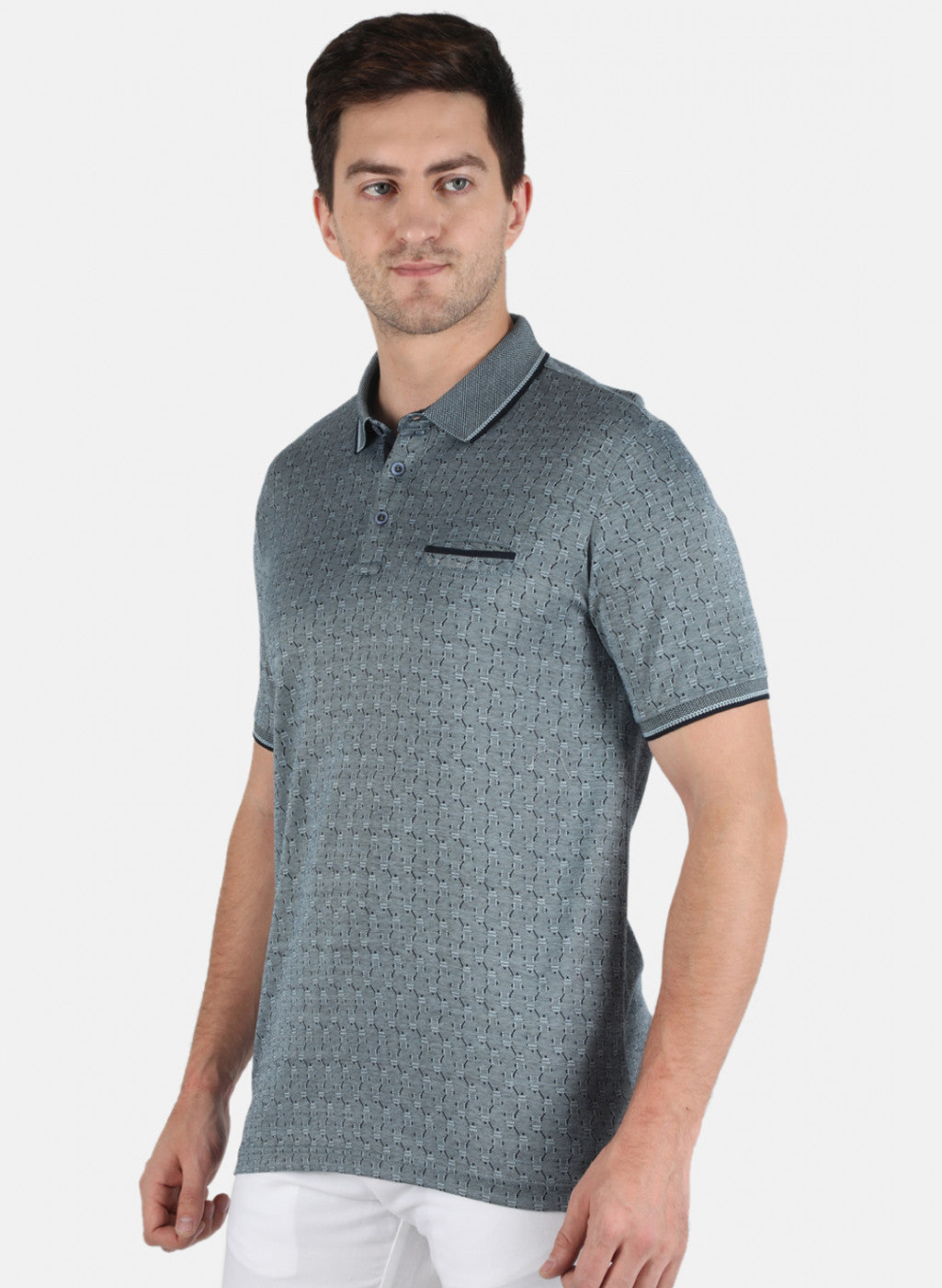 Men Blue Stripe T-Shirt