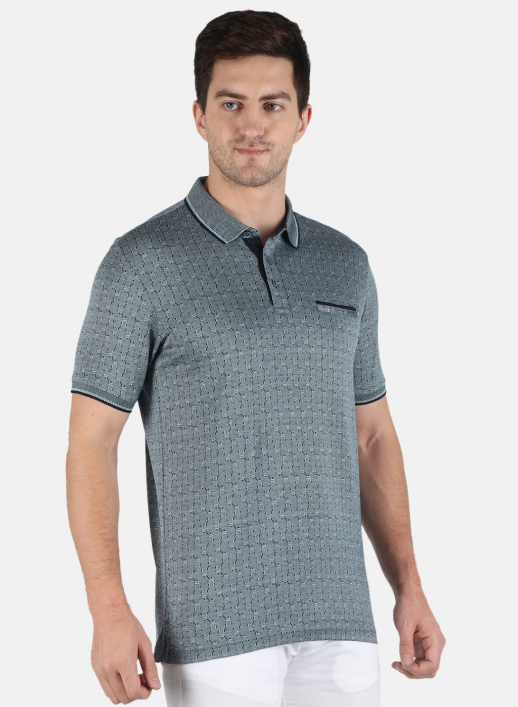 Men Blue Stripe T-Shirt