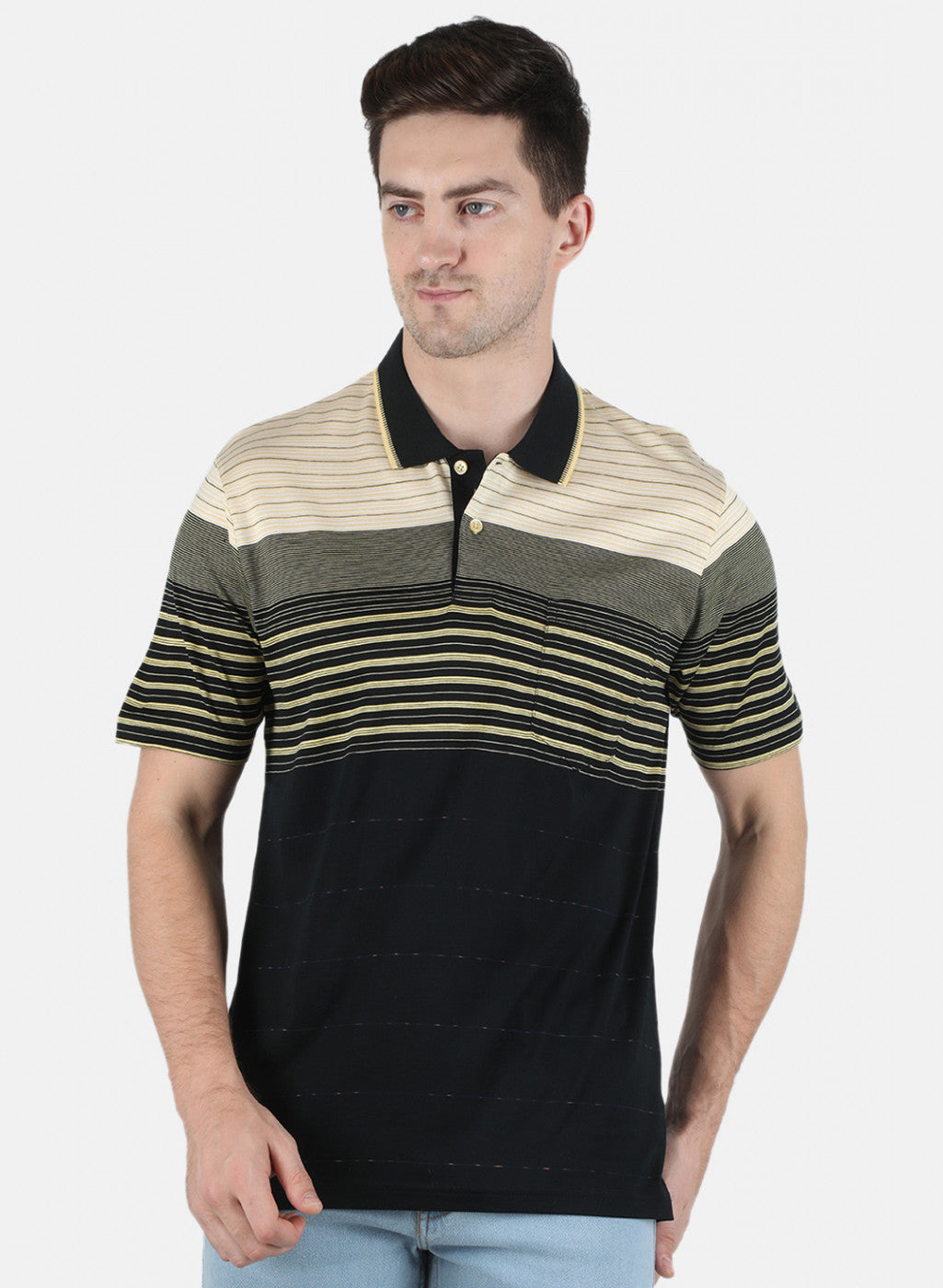 Men Black Stripe T-Shirt