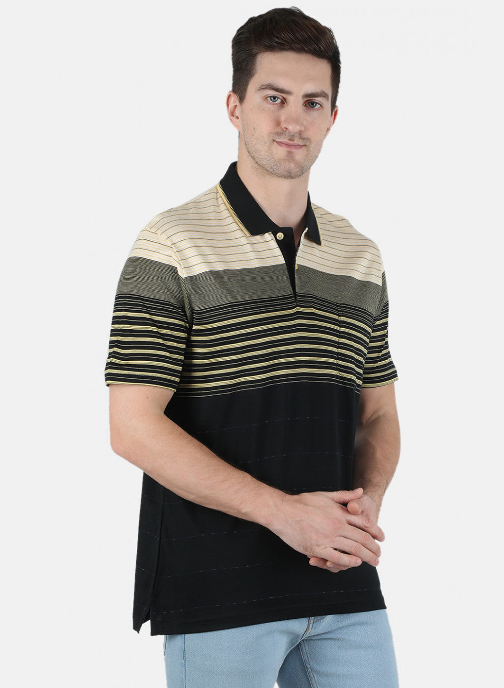 Men Black Stripe T-Shirt