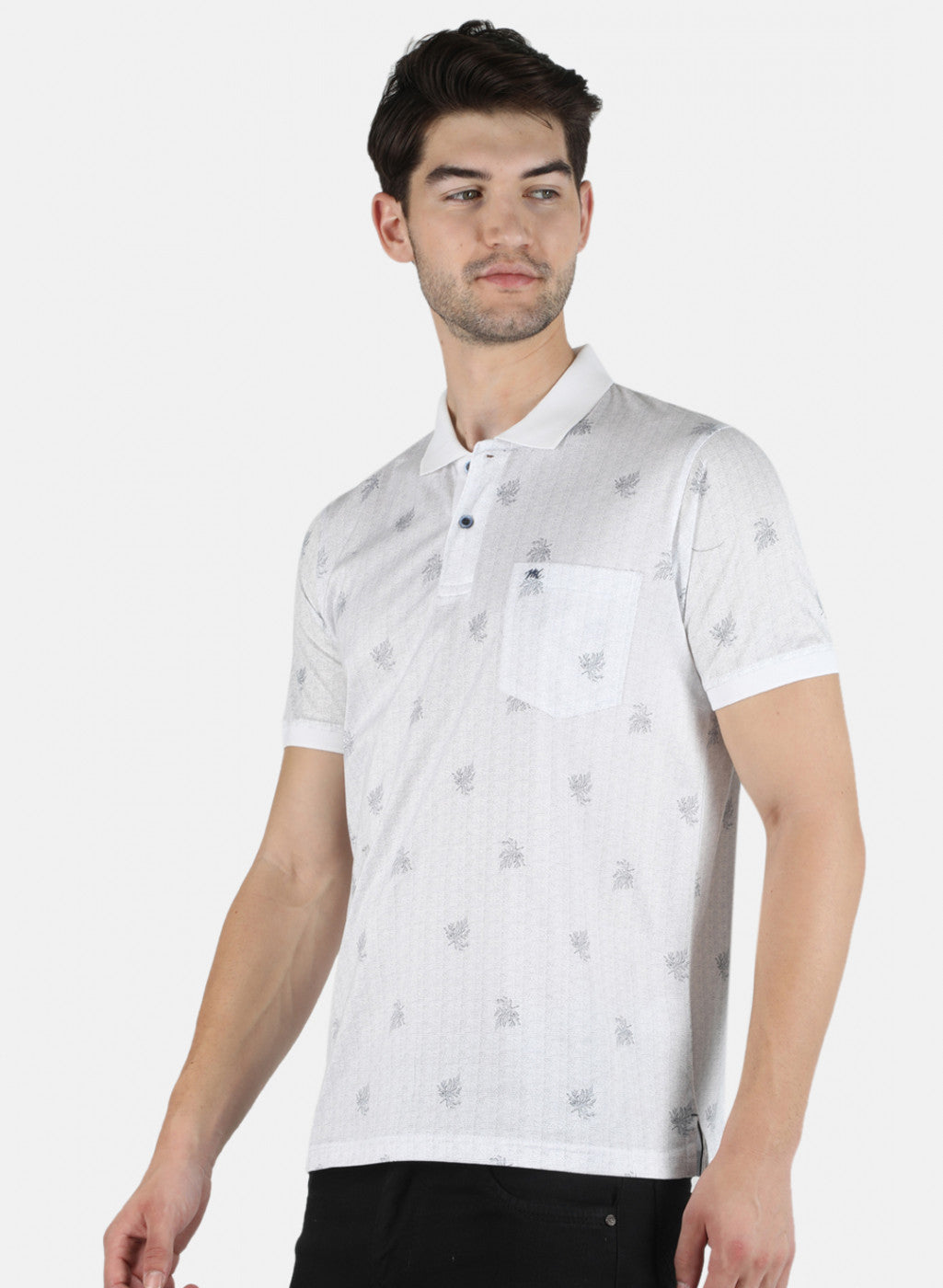 Men White Printed T-Shirt