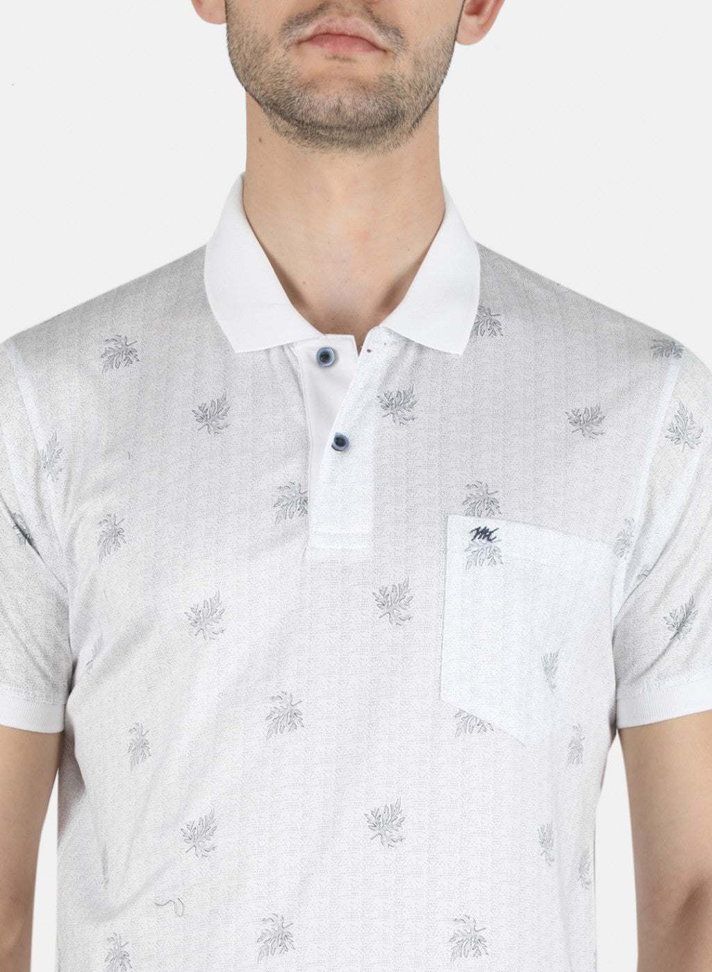 Men White Printed T-Shirt