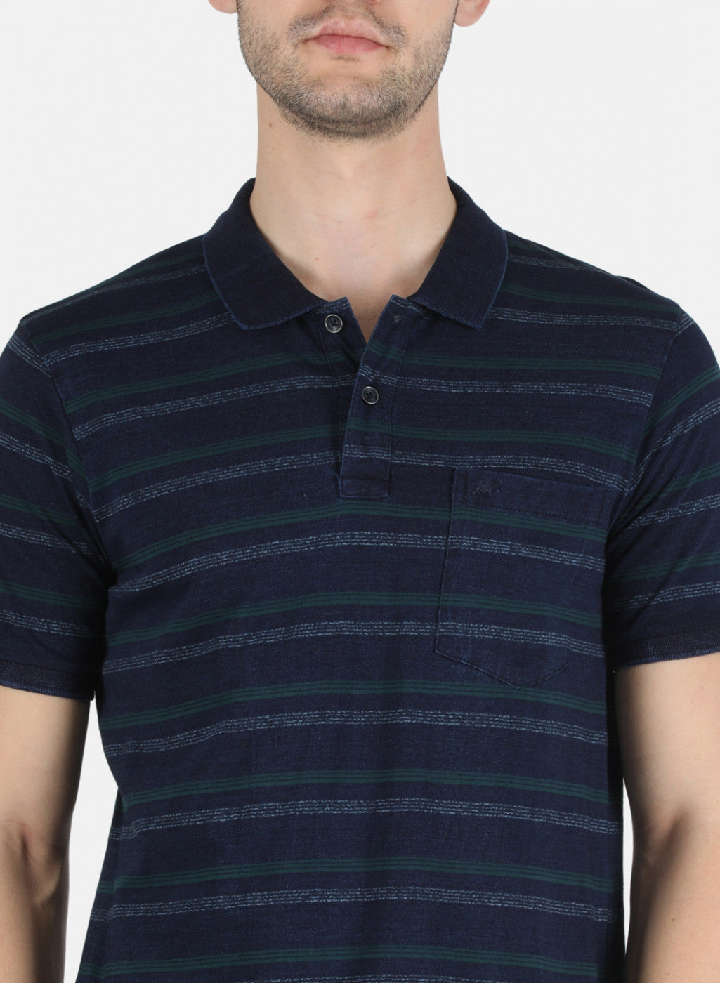 Men Green Stripe T-Shirt