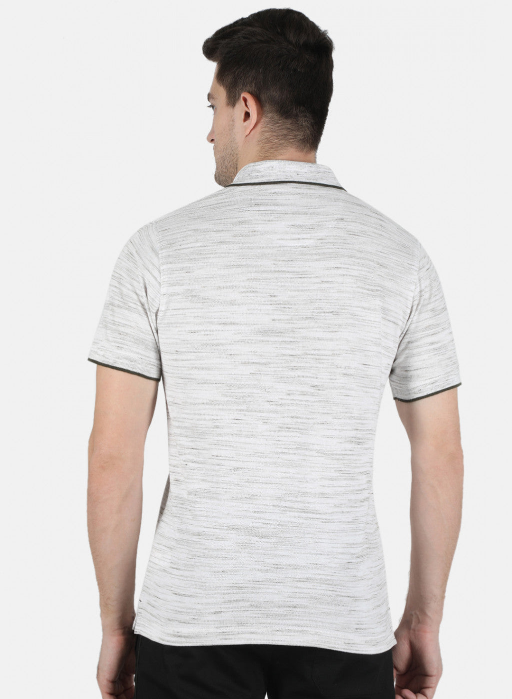 Men Grey Self T-Shirt