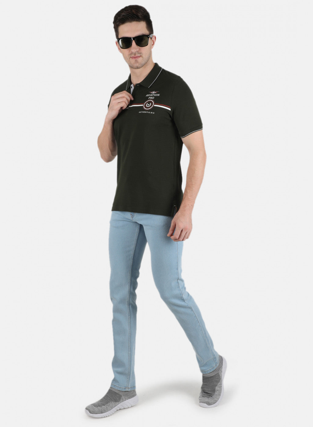 Men Green Printed T-Shirt