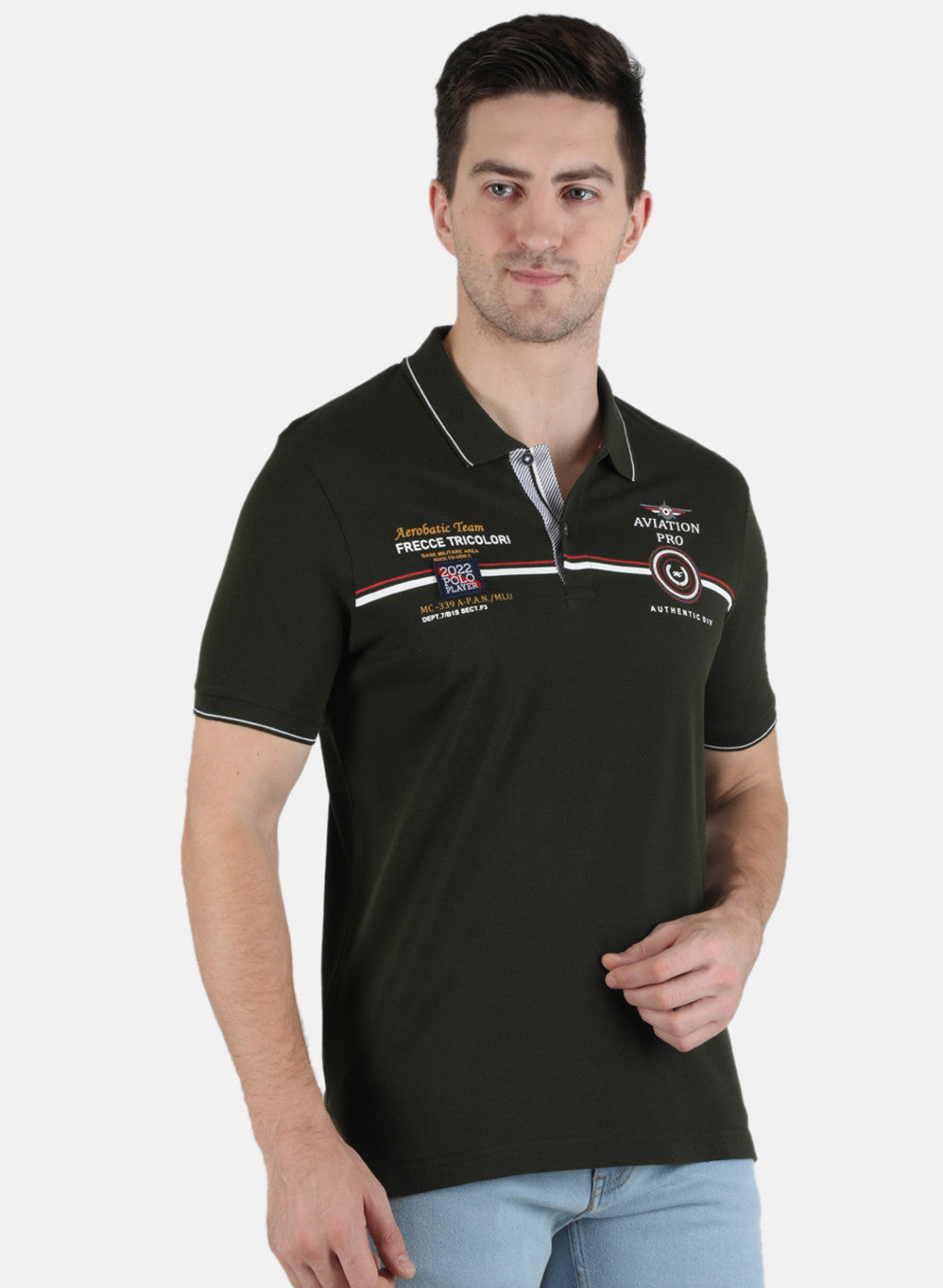 Men Green Printed T-Shirt