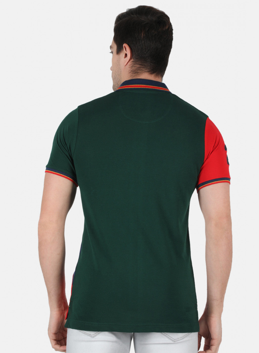 Men Olive Plain T-Shirt