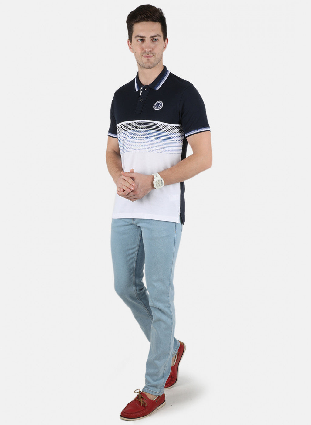 Men NAvy Blue Printed T-Shirt