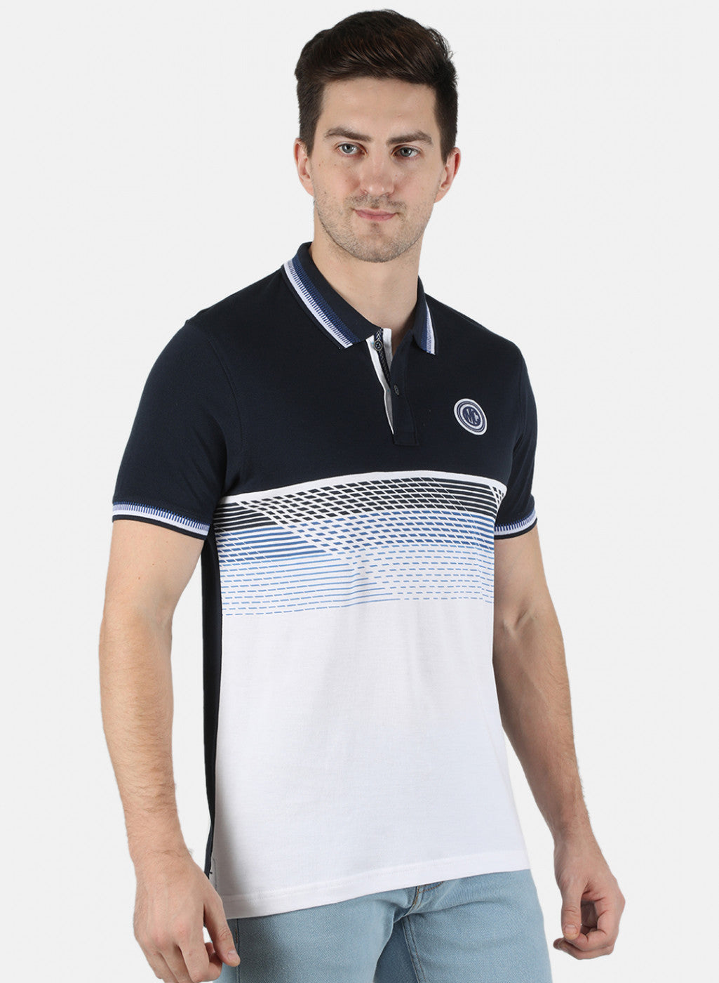 Men NAvy Blue Printed T-Shirt