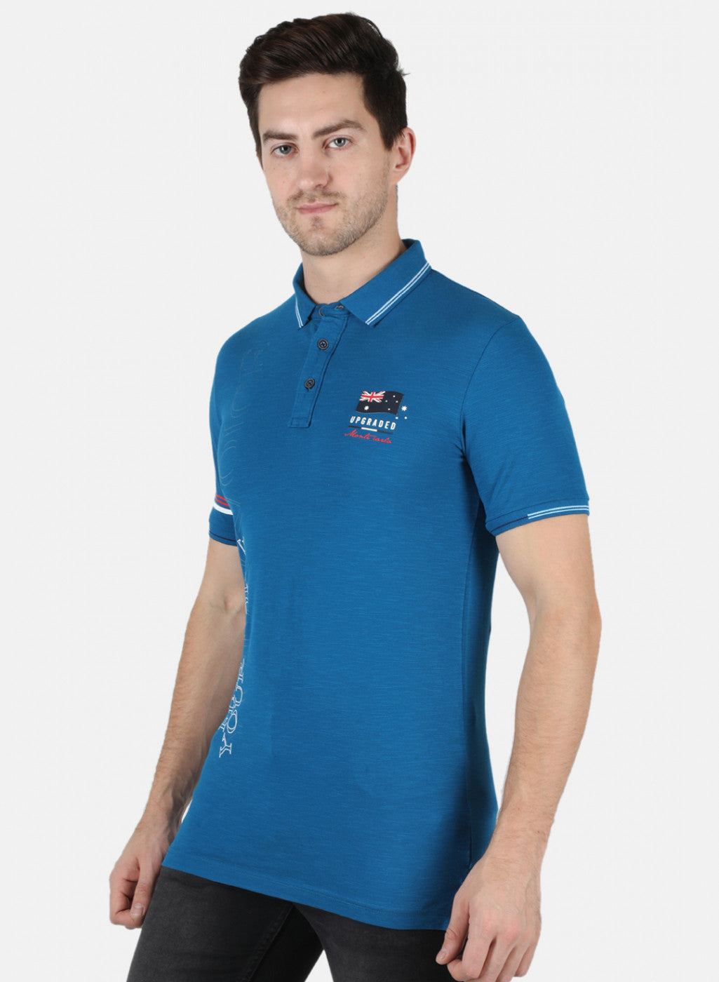 Men Blue Printed T-Shirt