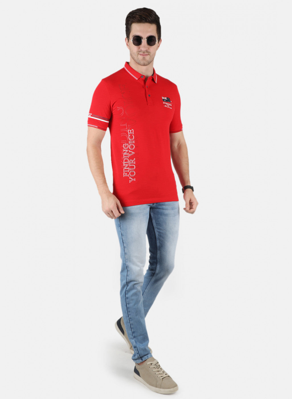 Men Red Printed T-Shirt