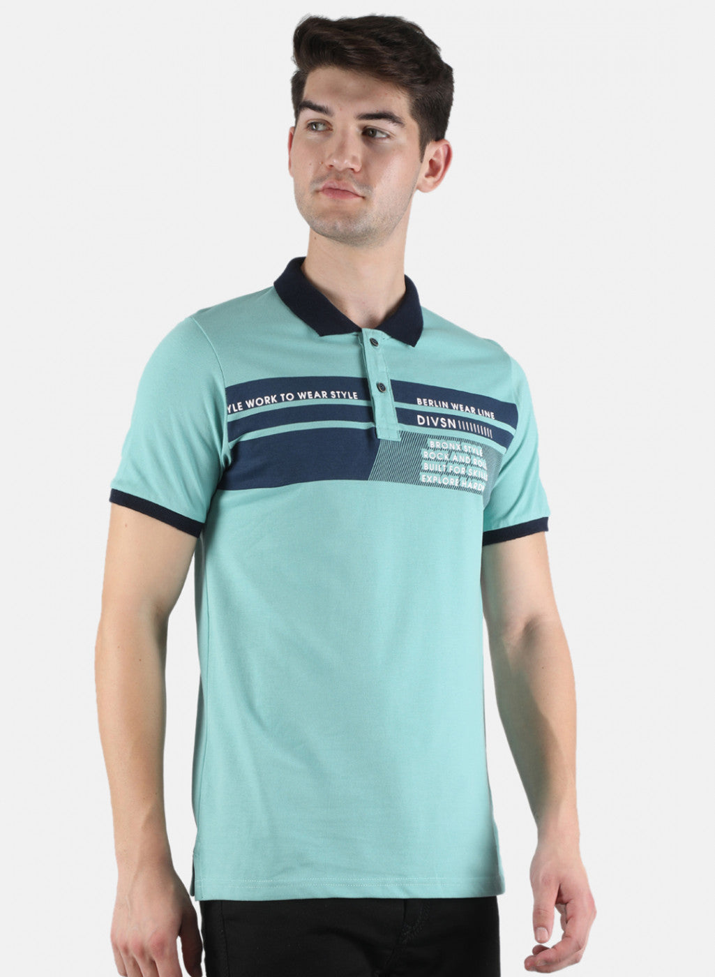 Men Blue Printed T-Shirt