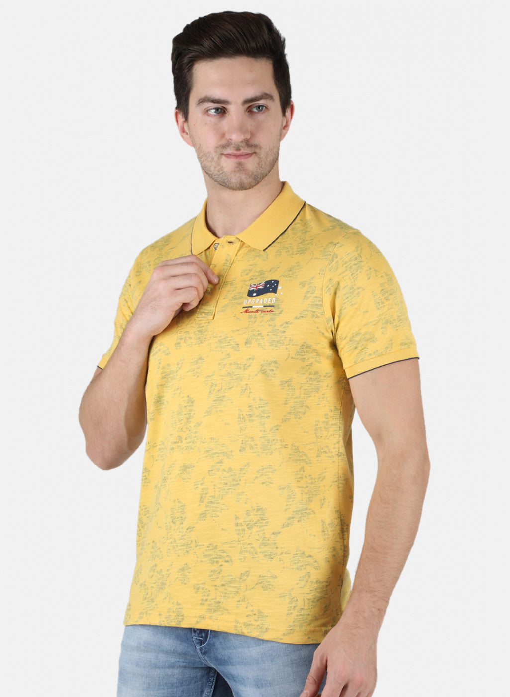 Men Yellow Printed T-Shirt