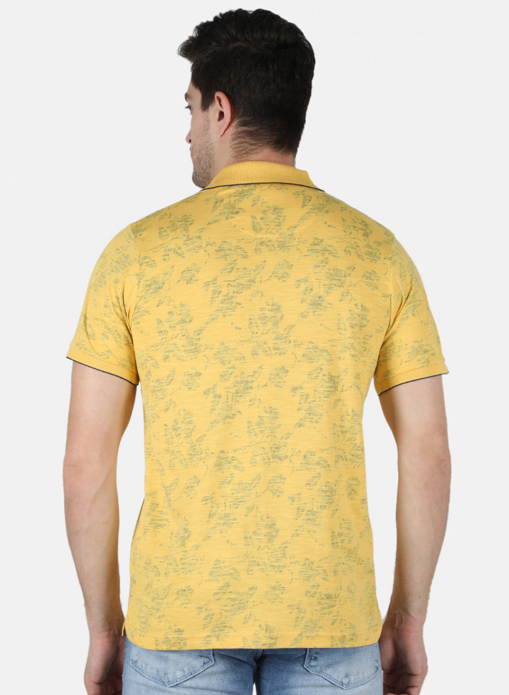 Men Yellow Printed T-Shirt