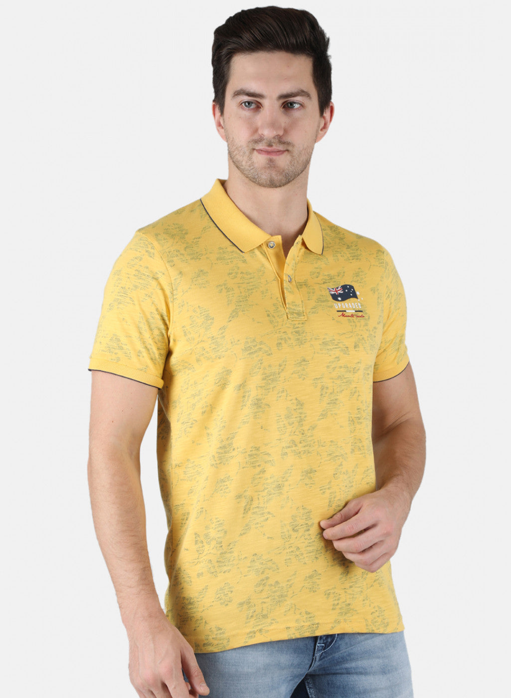 Men Yellow Printed T-Shirt