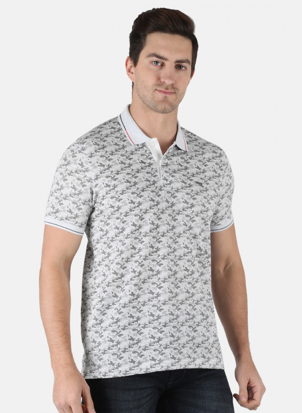 Men Grey Printed T-Shirt