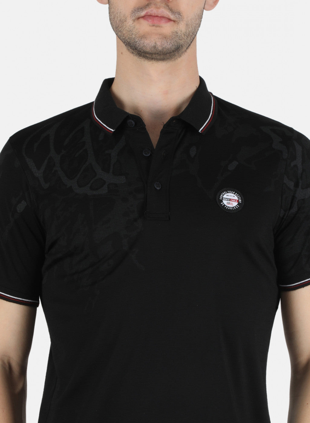 Men Black Printed T-Shirt