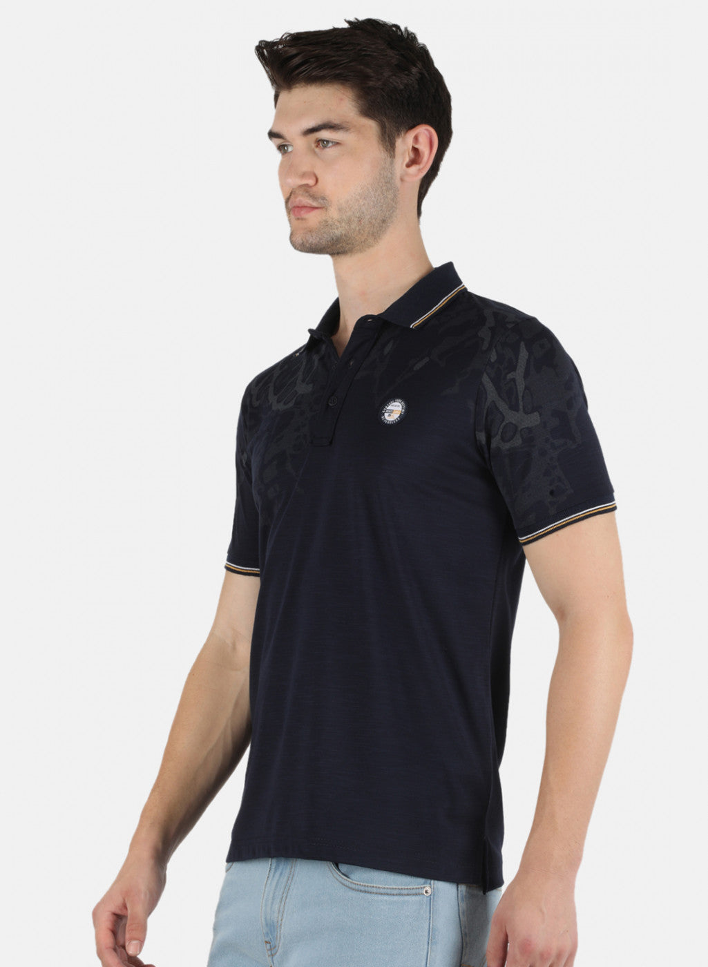 Men Blue Printed T-Shirt