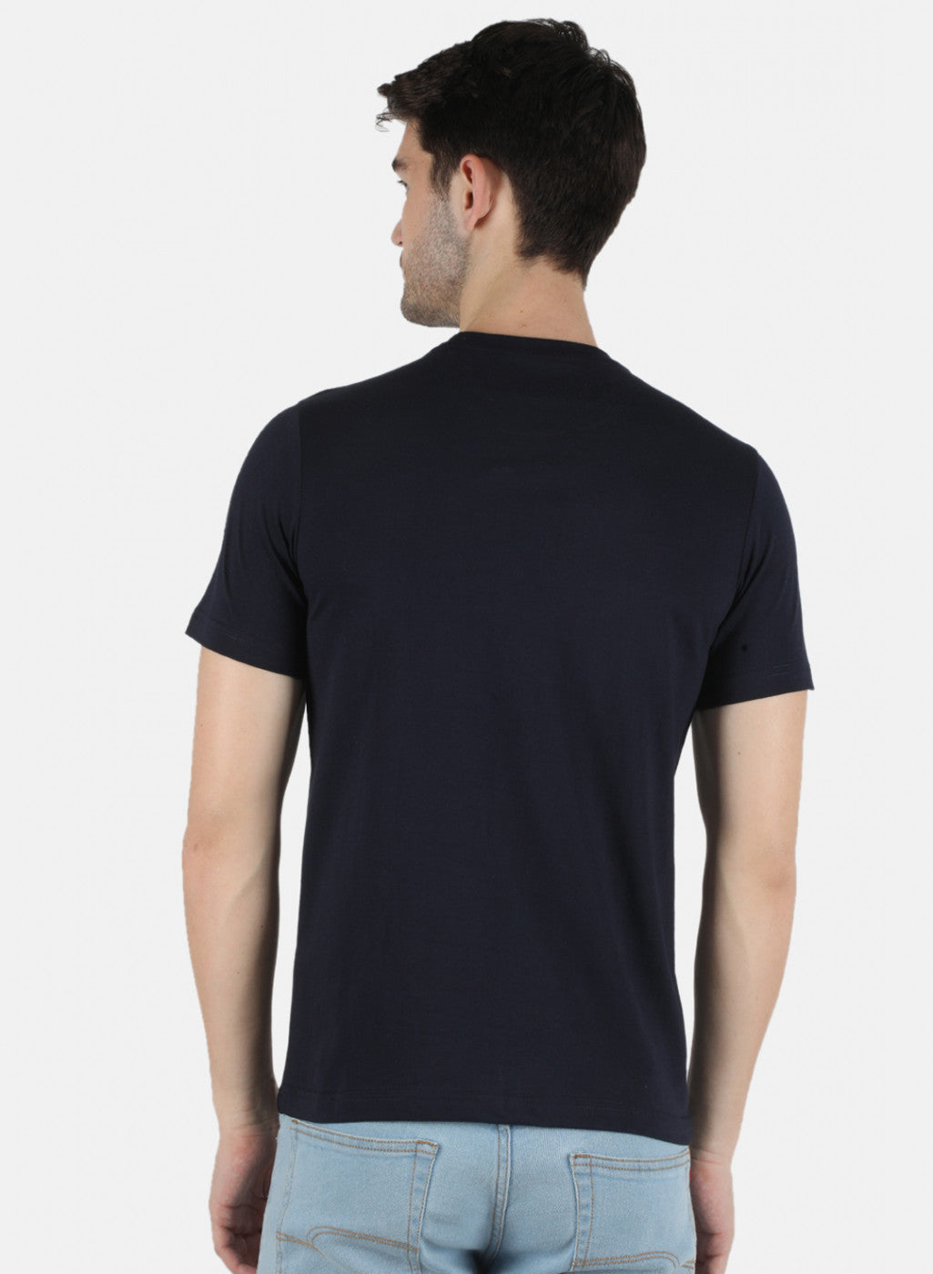 Men NAvy Blue Printed T-Shirt