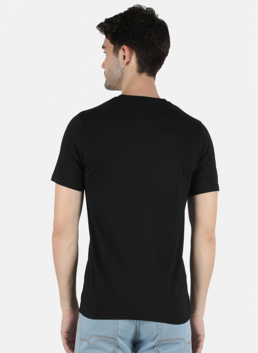 Men Black Printed T-Shirt