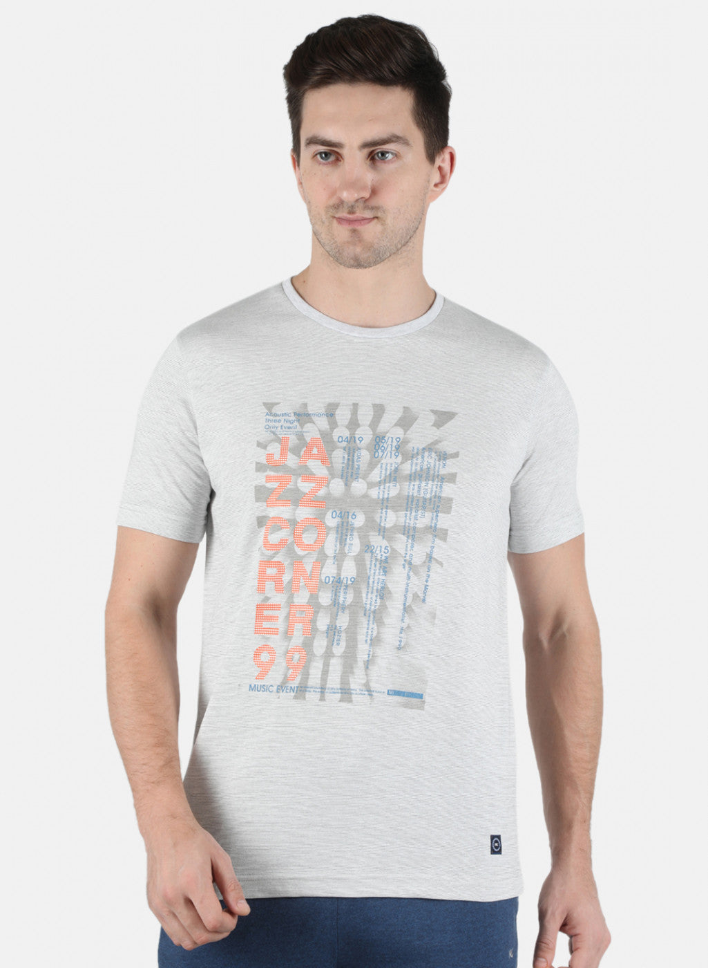 Men Off White Printed T-Shirt