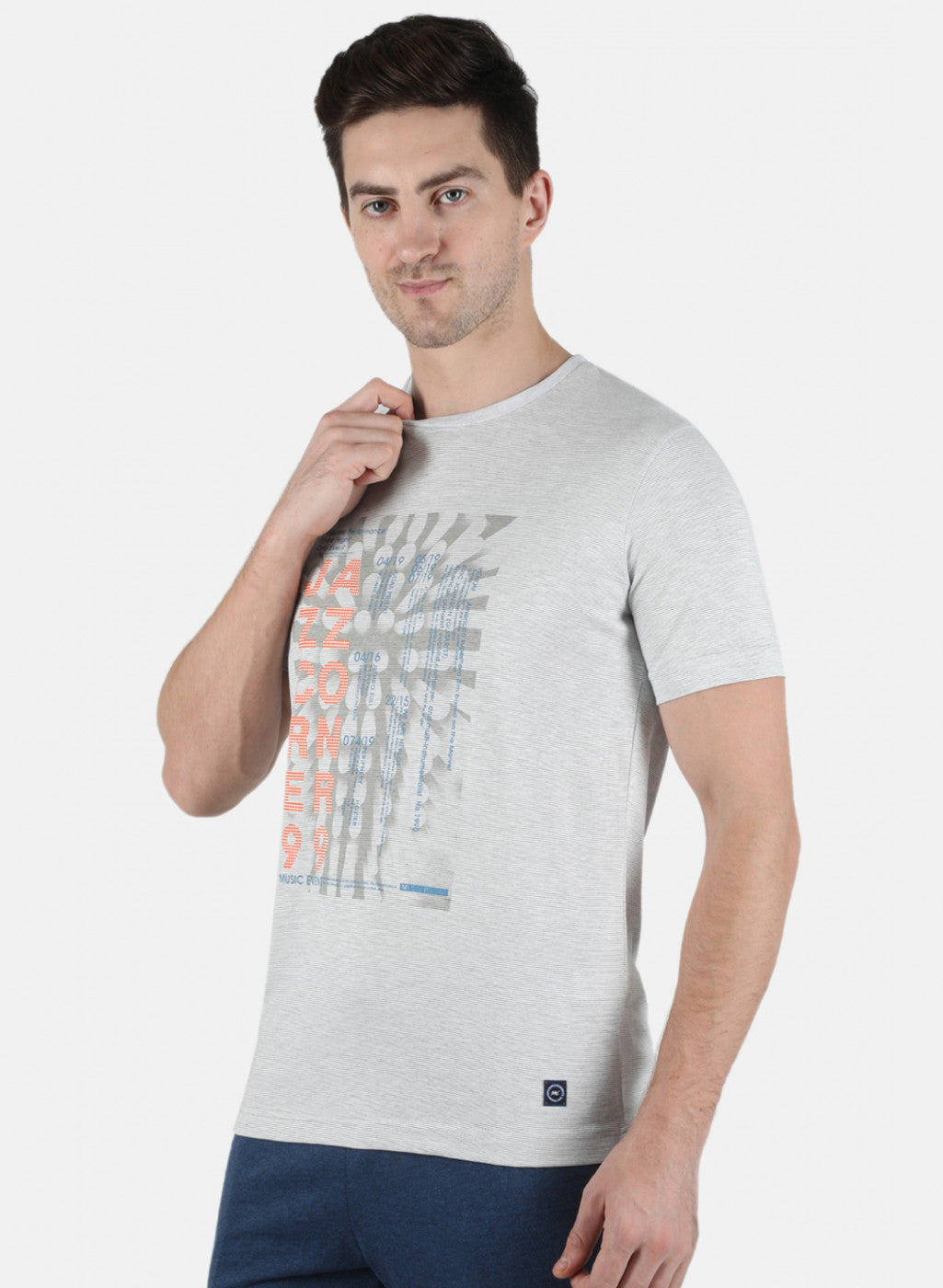 Men Off White Printed T-Shirt