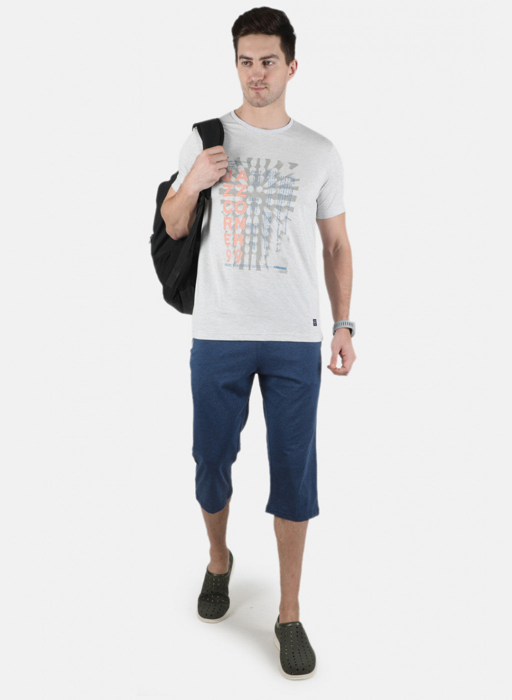 Men Off White Printed T-Shirt
