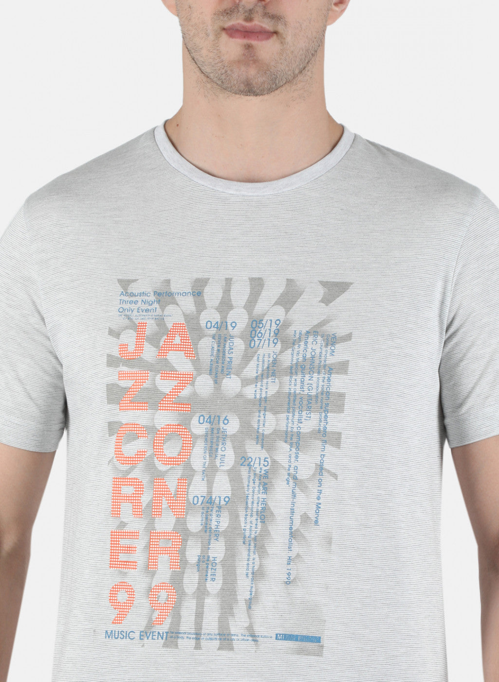 Men Off White Printed T-Shirt