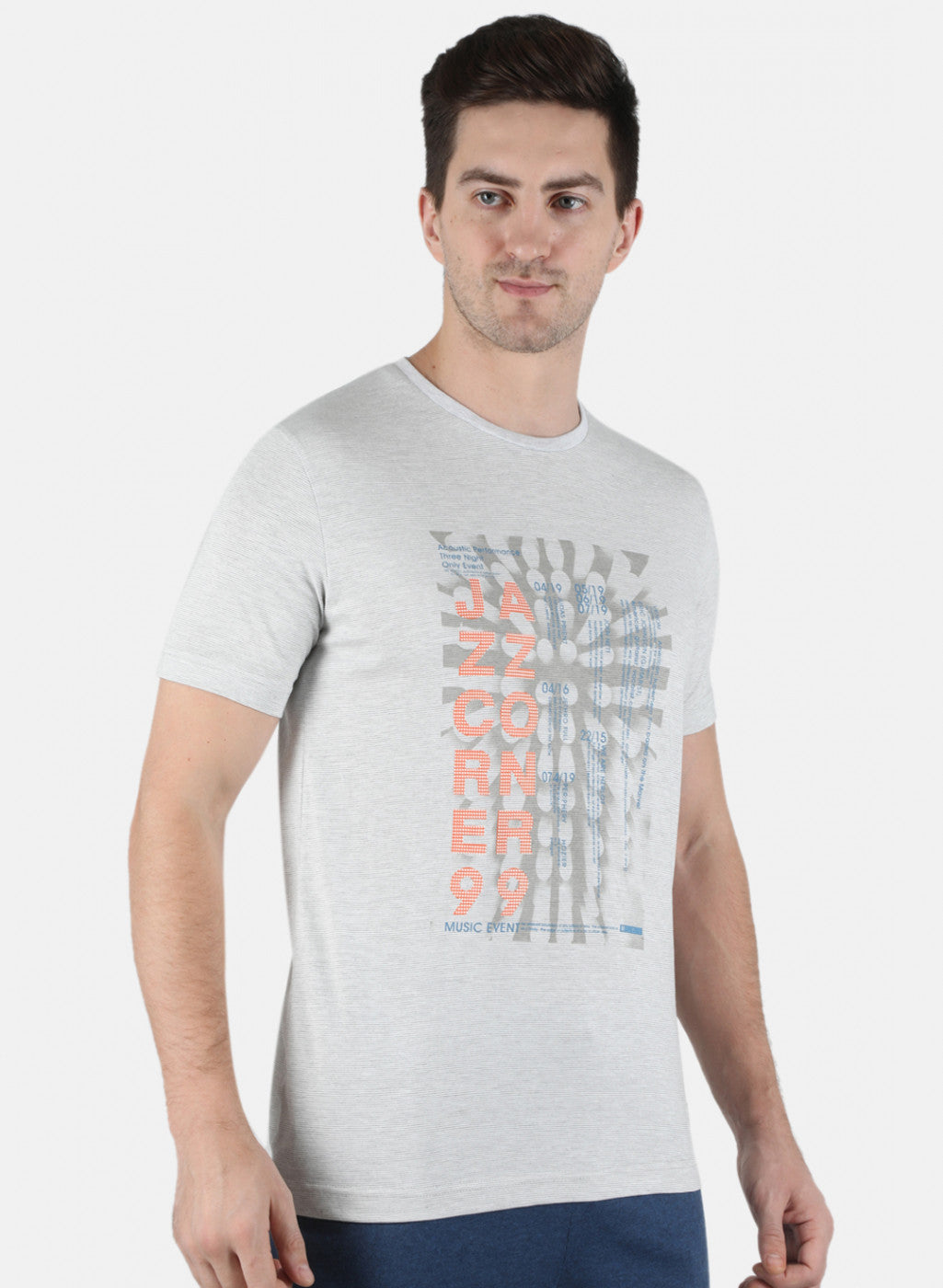 Men Off White Printed T-Shirt